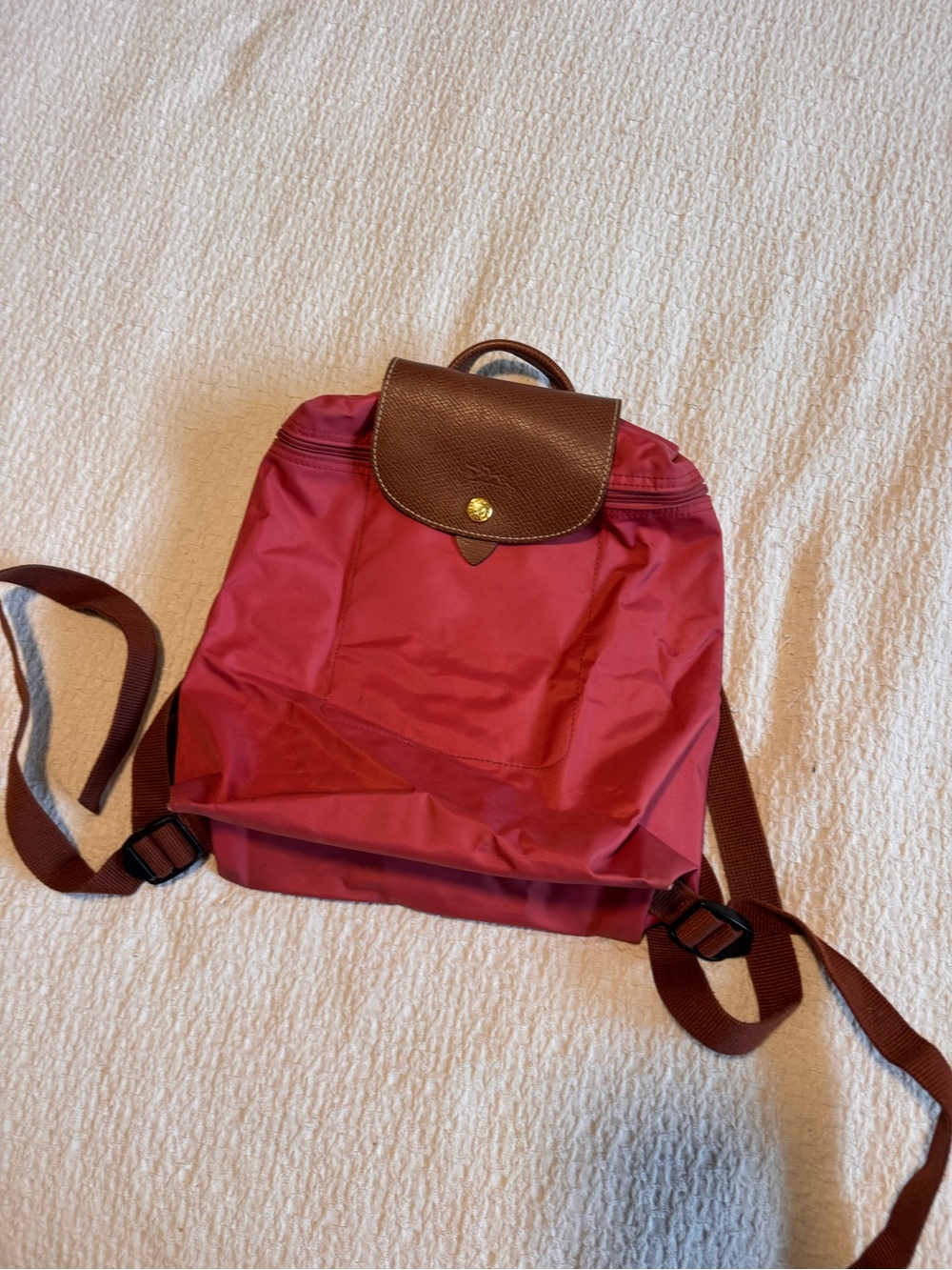 Longchamp Pink Le Pilage small backpack - Picture 3 of 3